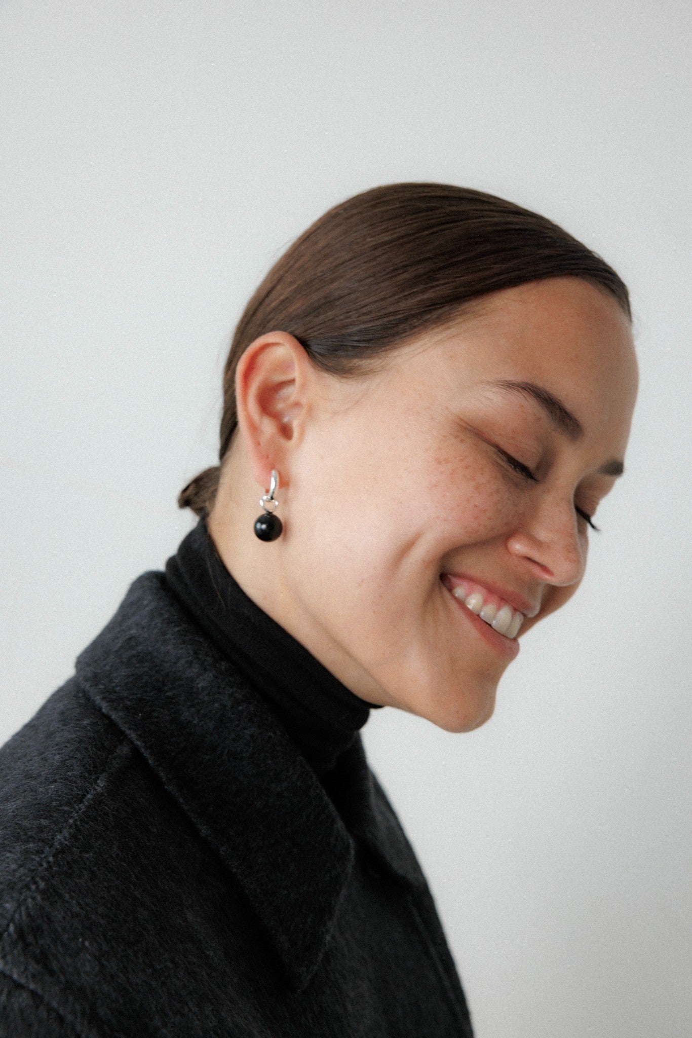 Grace Earrings Black Onyx Silver Stellar Whispers