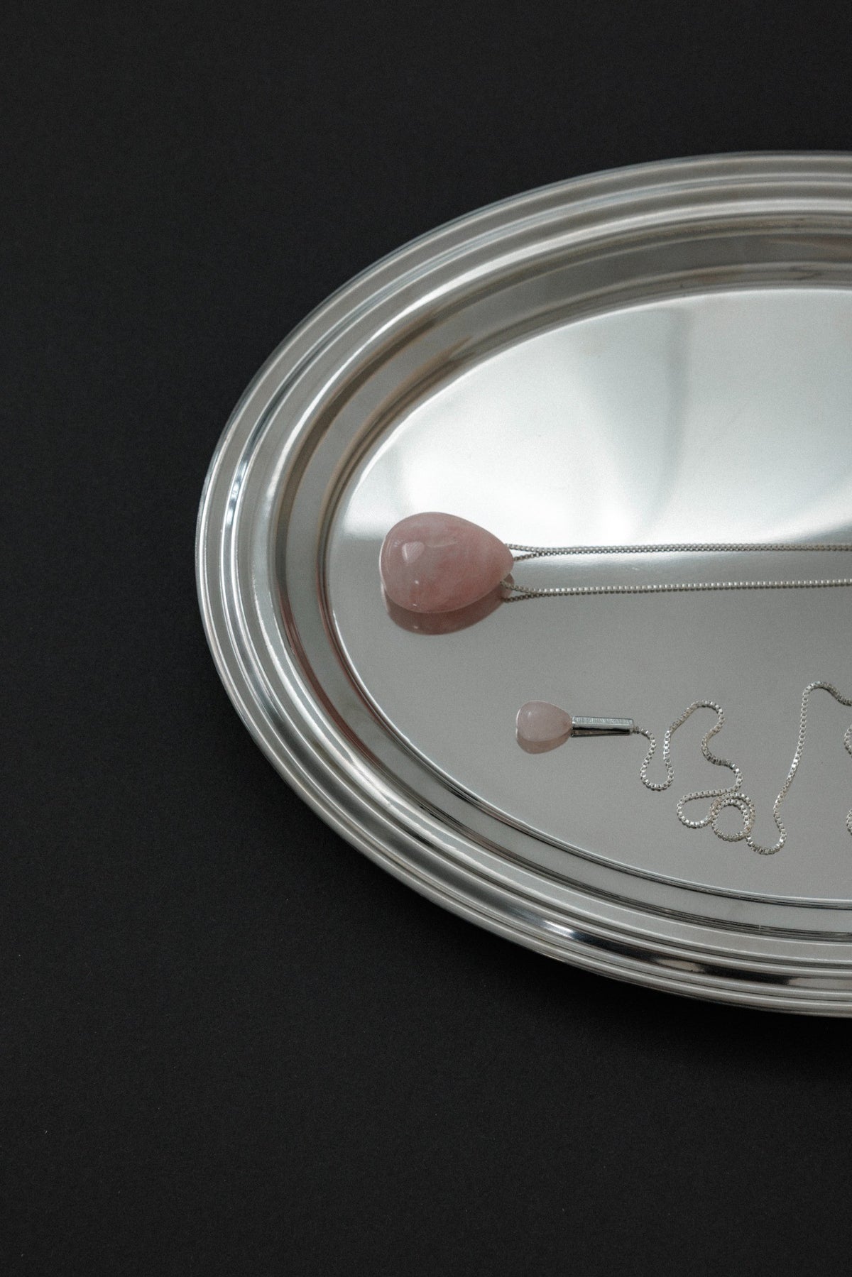 Lumi Pendant Necklace Rose Quartz Silver Stellar Whispers