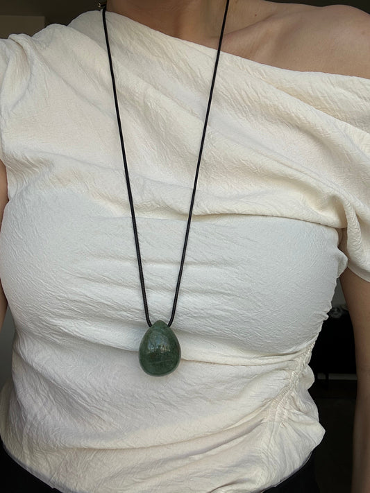 moss agate pendant necklace