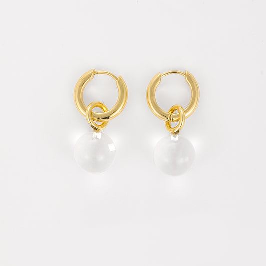 Clear Quartz stud earrings by Stellar Whispers