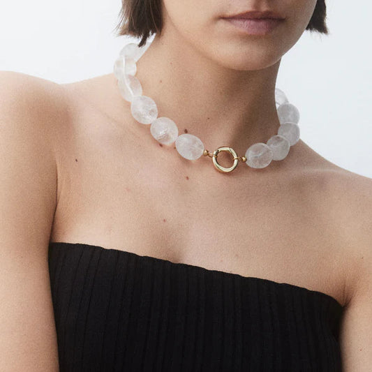 clear quartz necklace