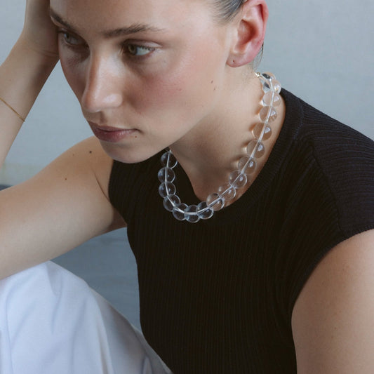 clear quartz necklace