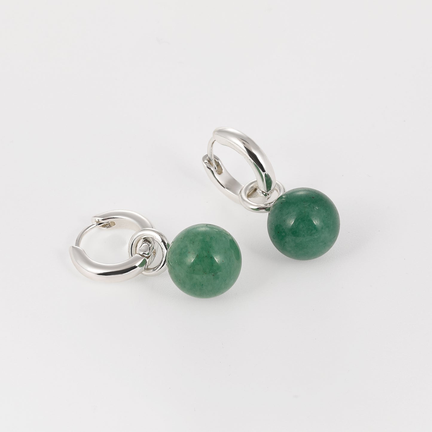 Grace Earrings Aventurine Silver