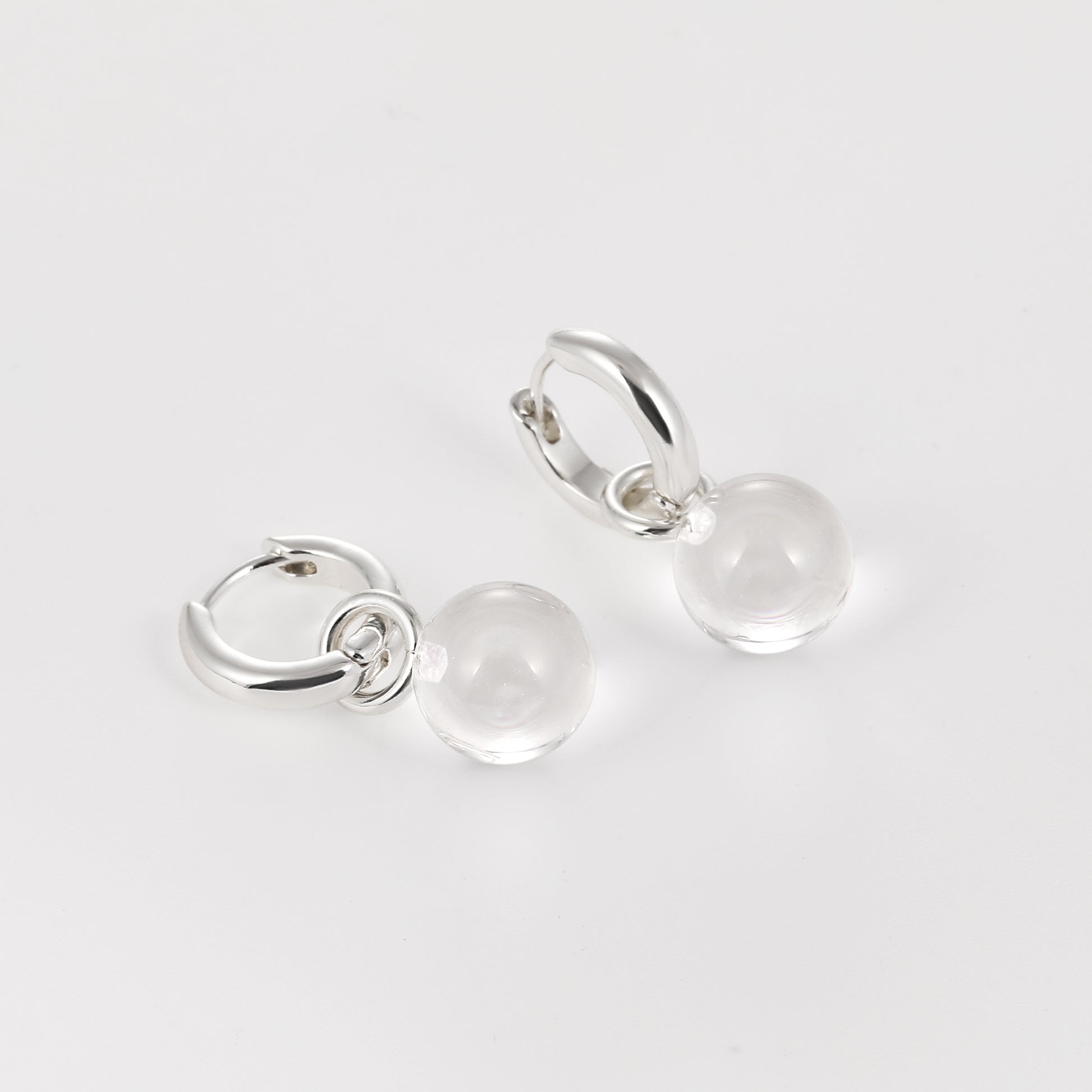 Grace Earrings Clear Quartz Silver Stellar Whispers