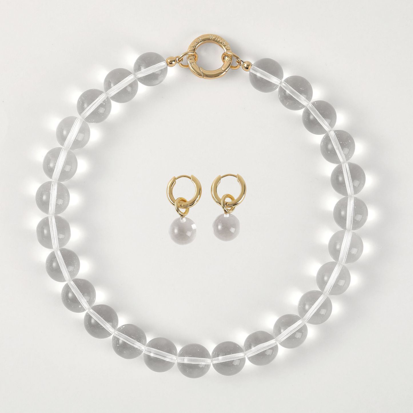 Grace Clear Quartz Set Gold - 42cm Stellar Whispers