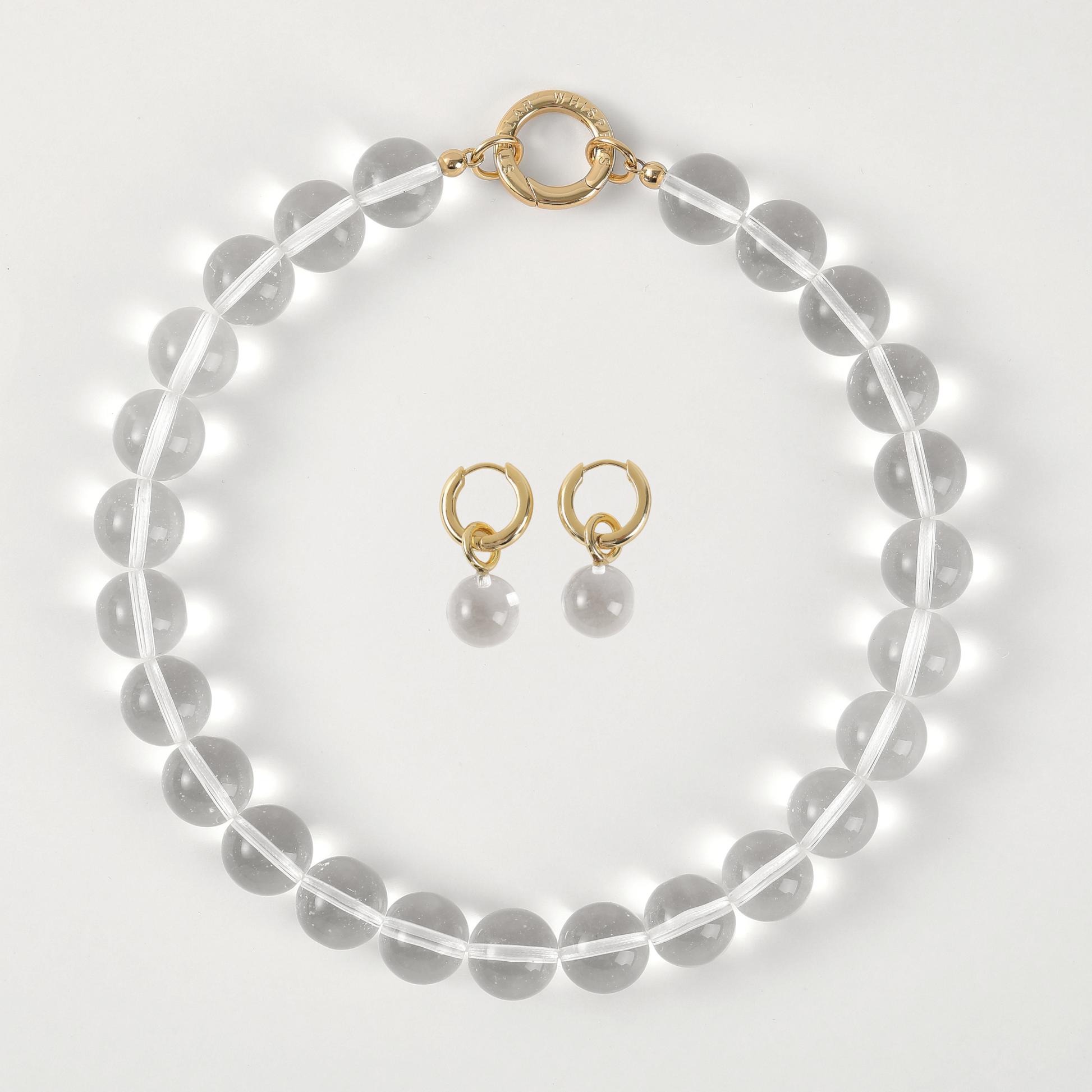 Grace Clear Quartz Set Gold - 42cm Stellar Whispers