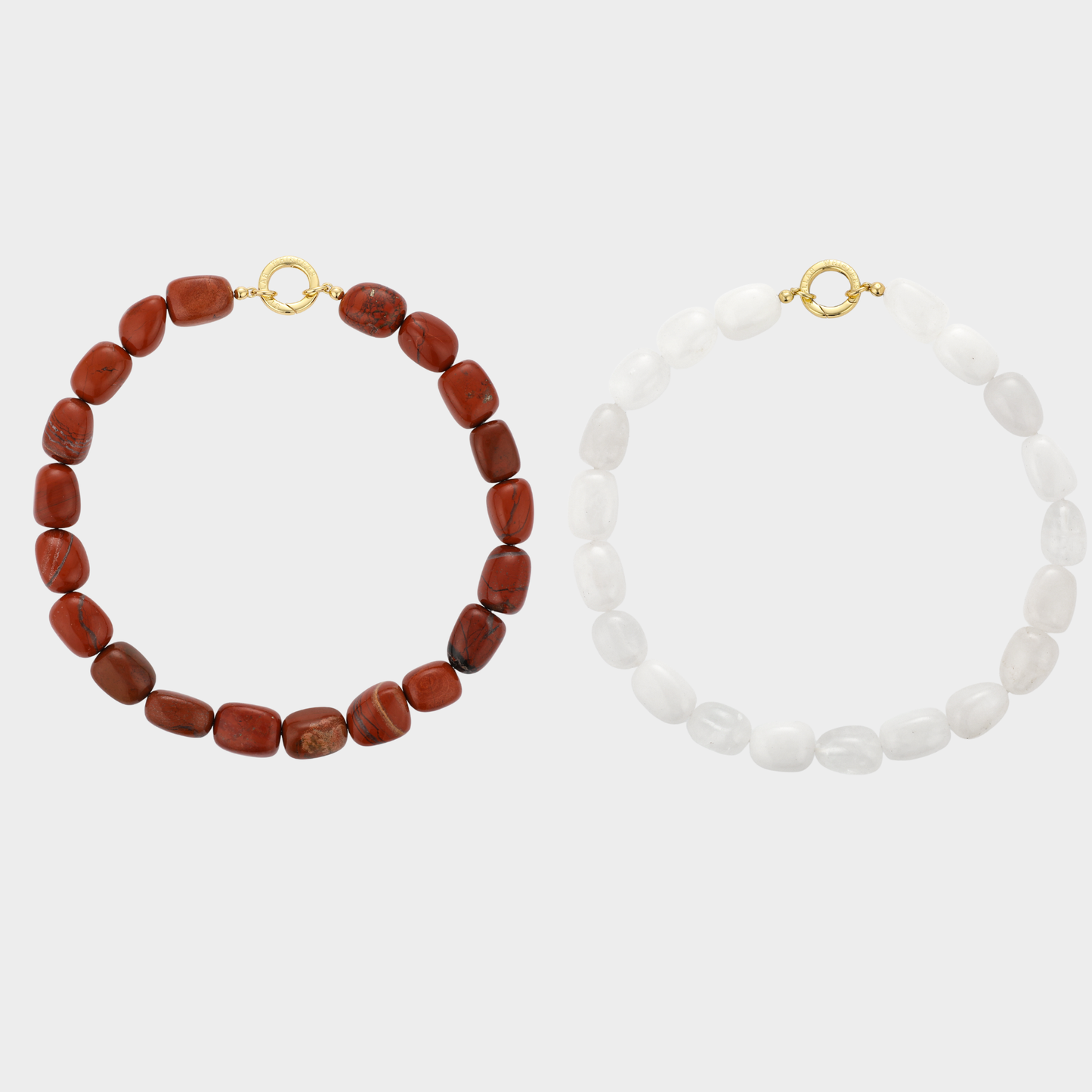 Ignite Red Jasper & Clear Quartz Set 42cm Stellar Whispers