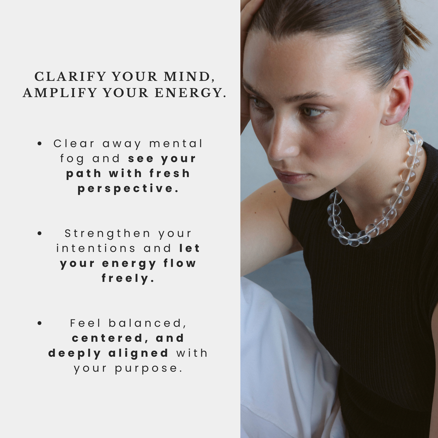 Grace Clear Quartz Necklace Stellar Whispers