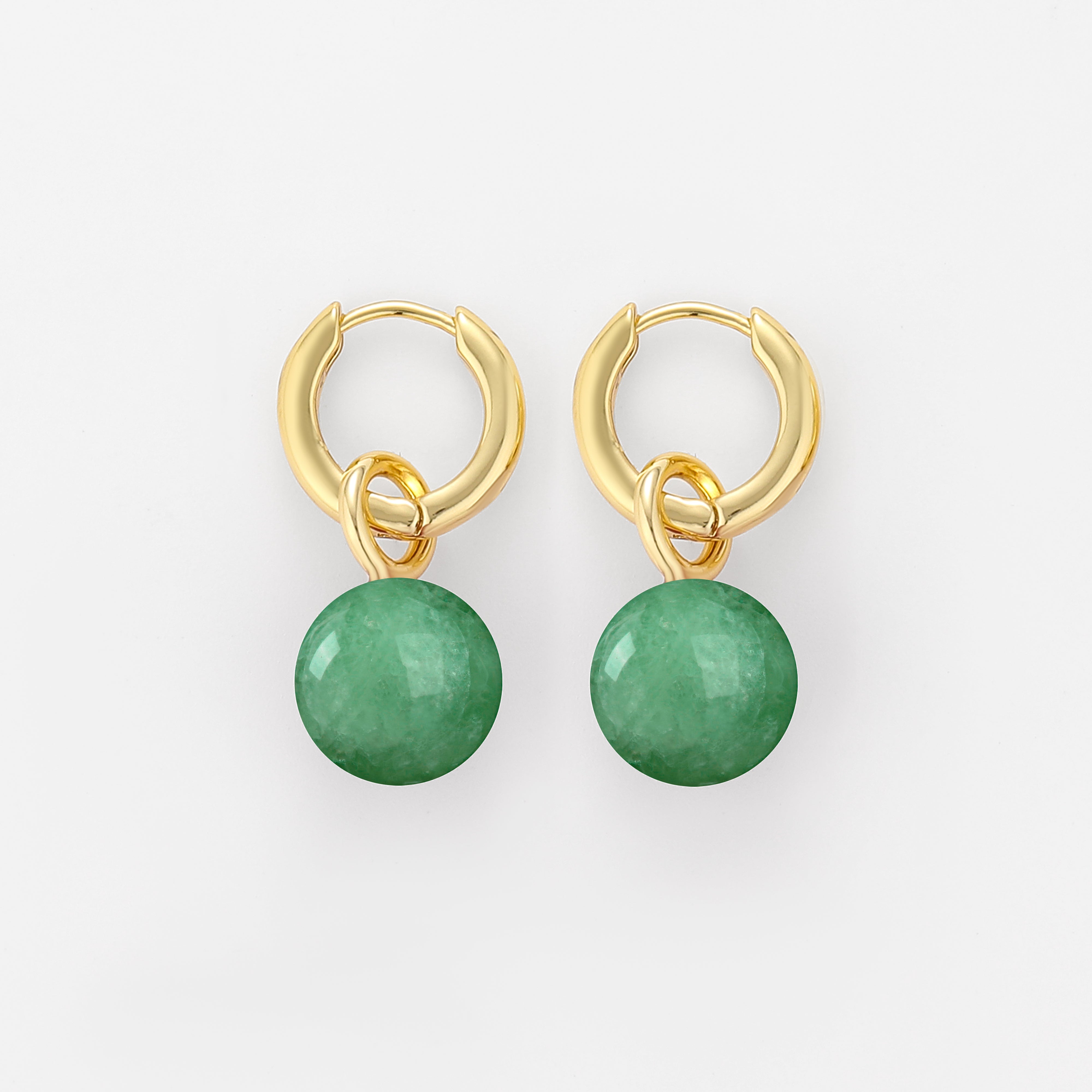 Grace Earrings Aventurine Gold