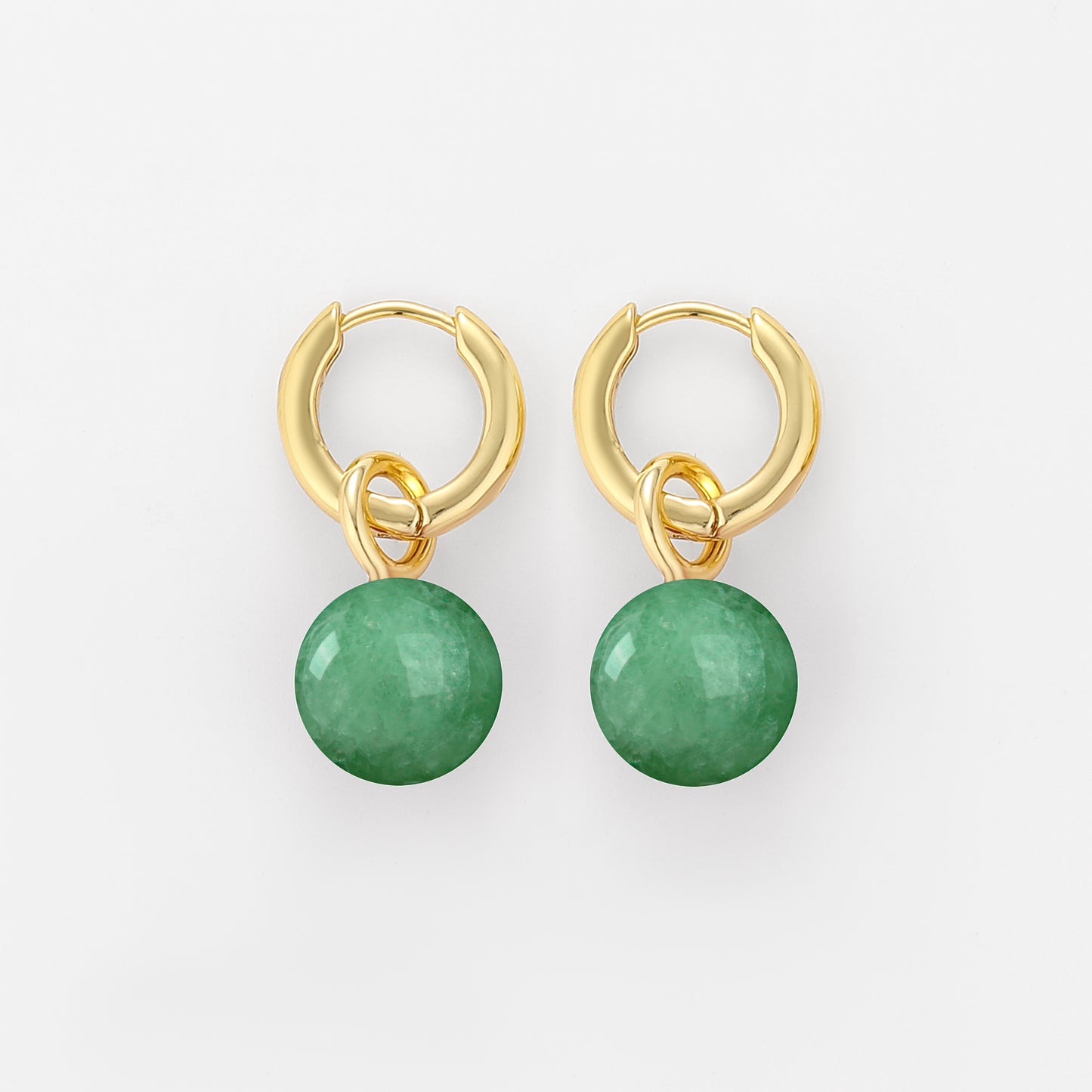 Grace Earrings Aventurine Gold