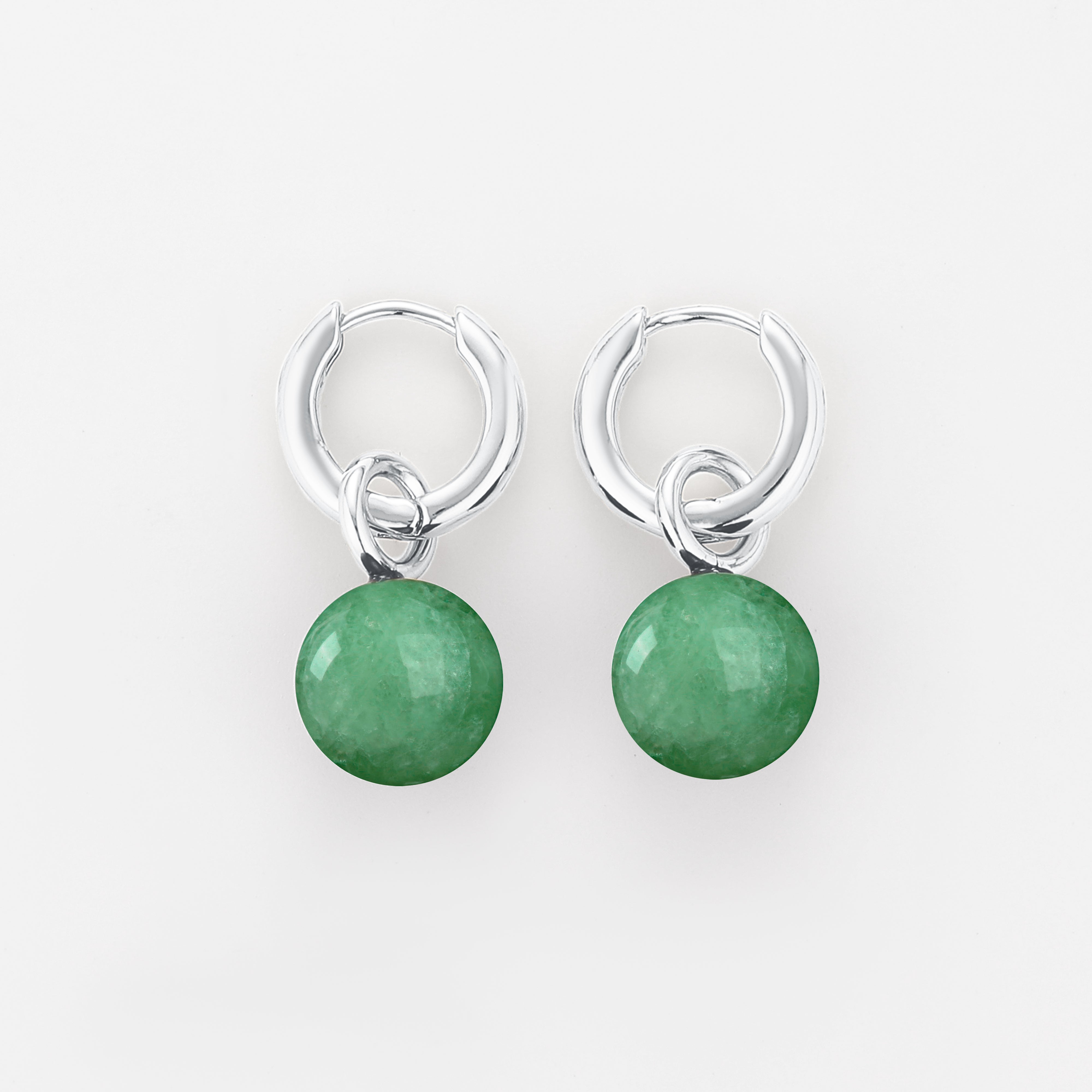 Grace Earrings Aventurine Silver
