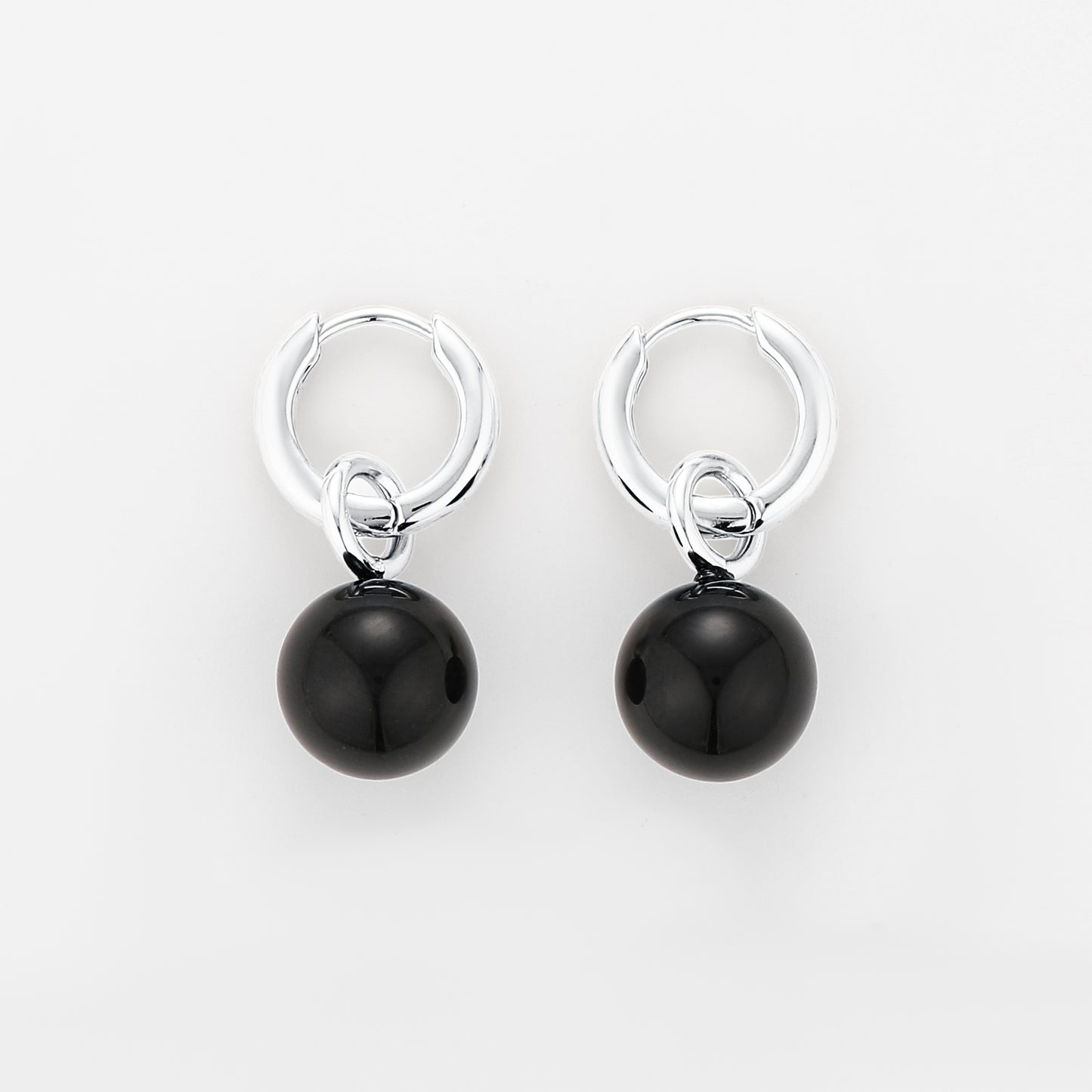 Grace Earrings Black Onyx Silver