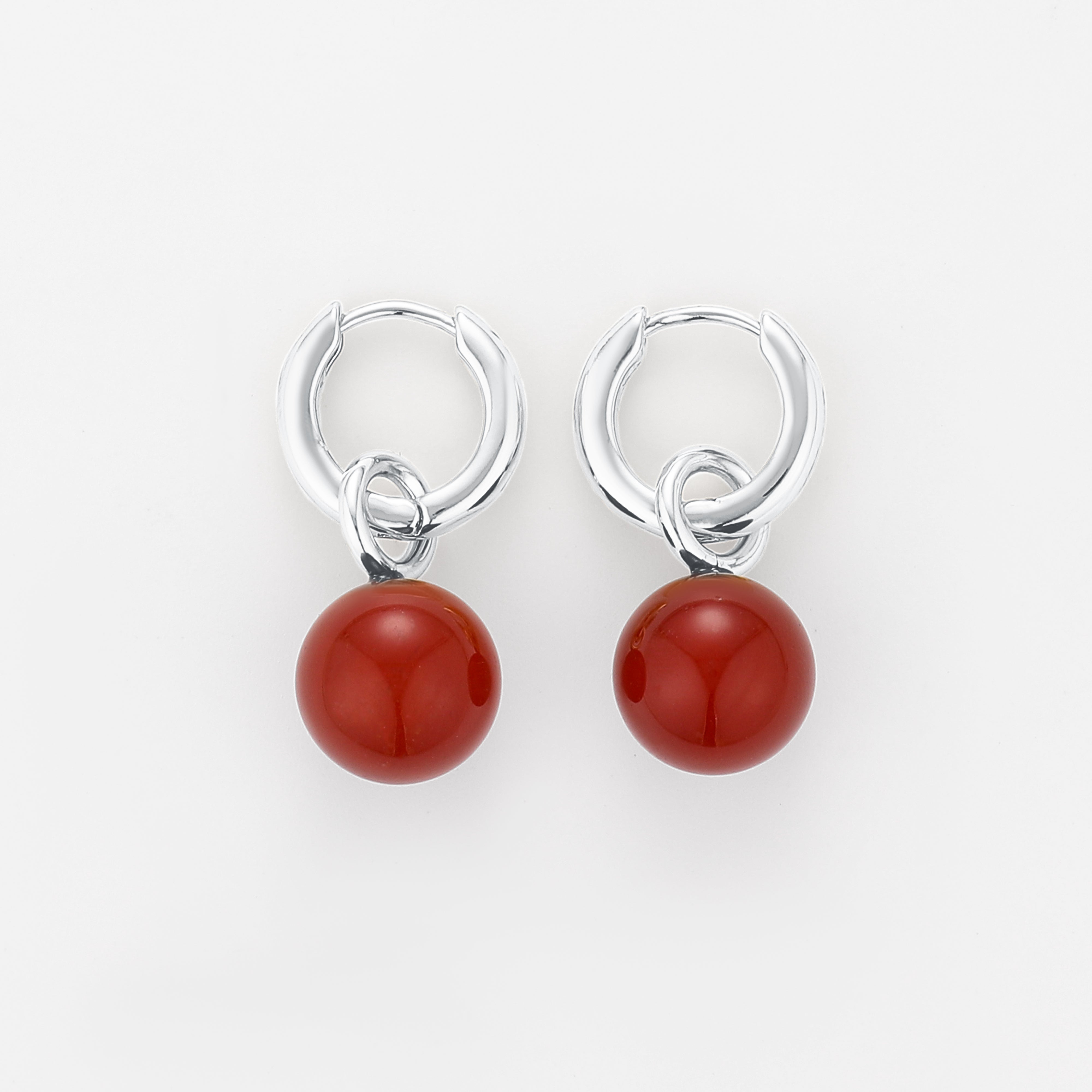 Grace Earrings Carnelian Silver
