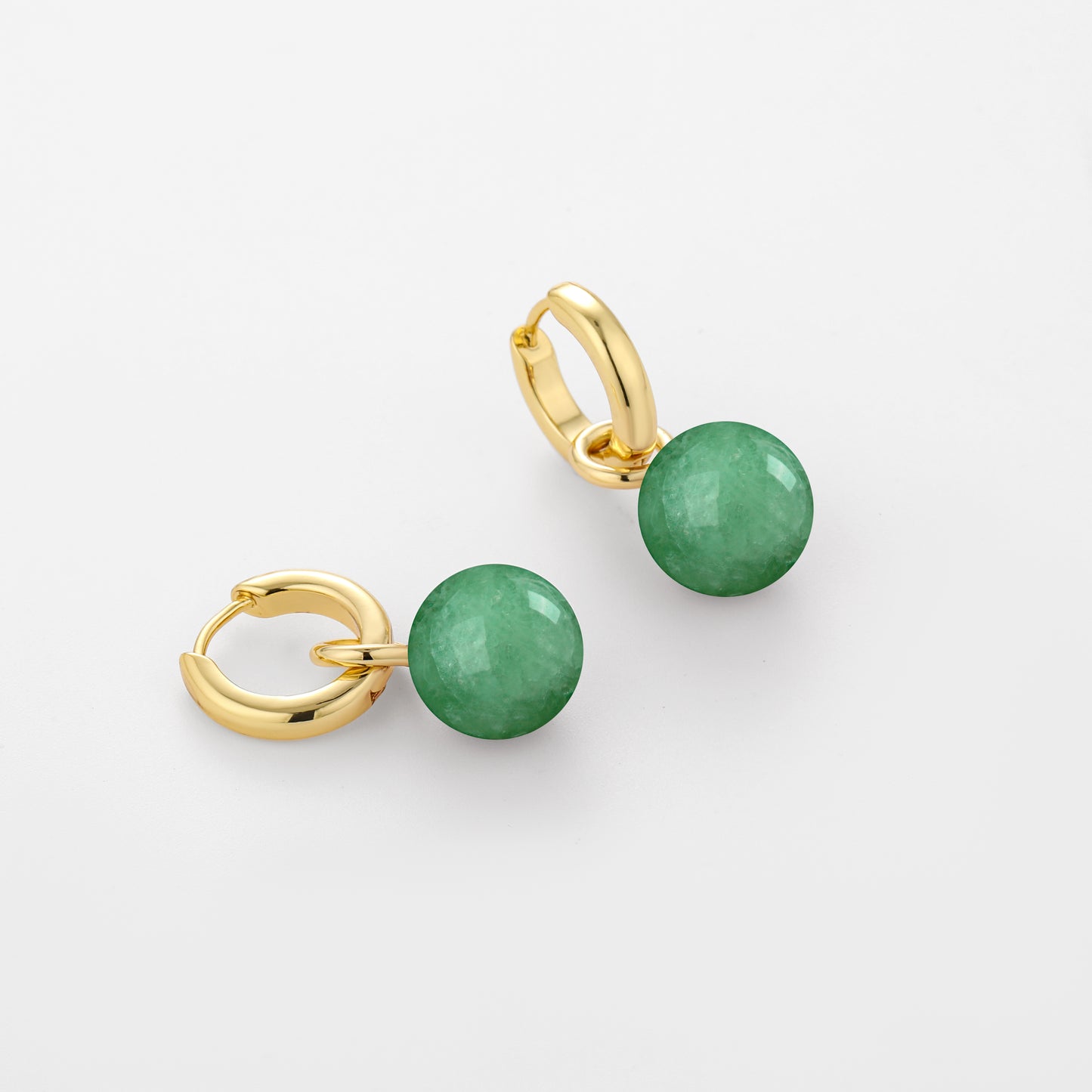 Grace Earrings Aventurine Gold