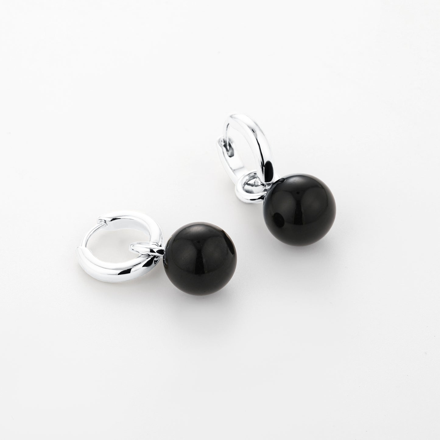 Grace Earrings Black Onyx Silver