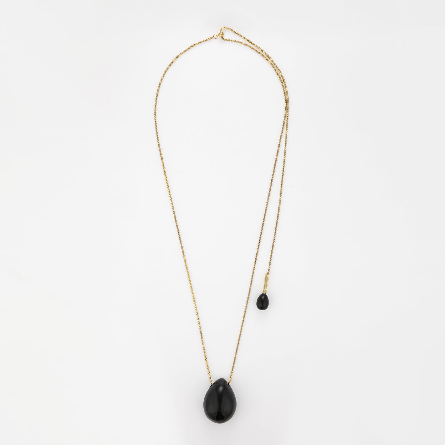 Lumi Necklace Obsidian Gold