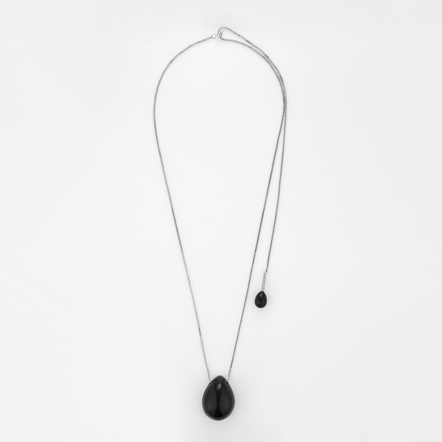 Lumi Necklace Obsidian Silver