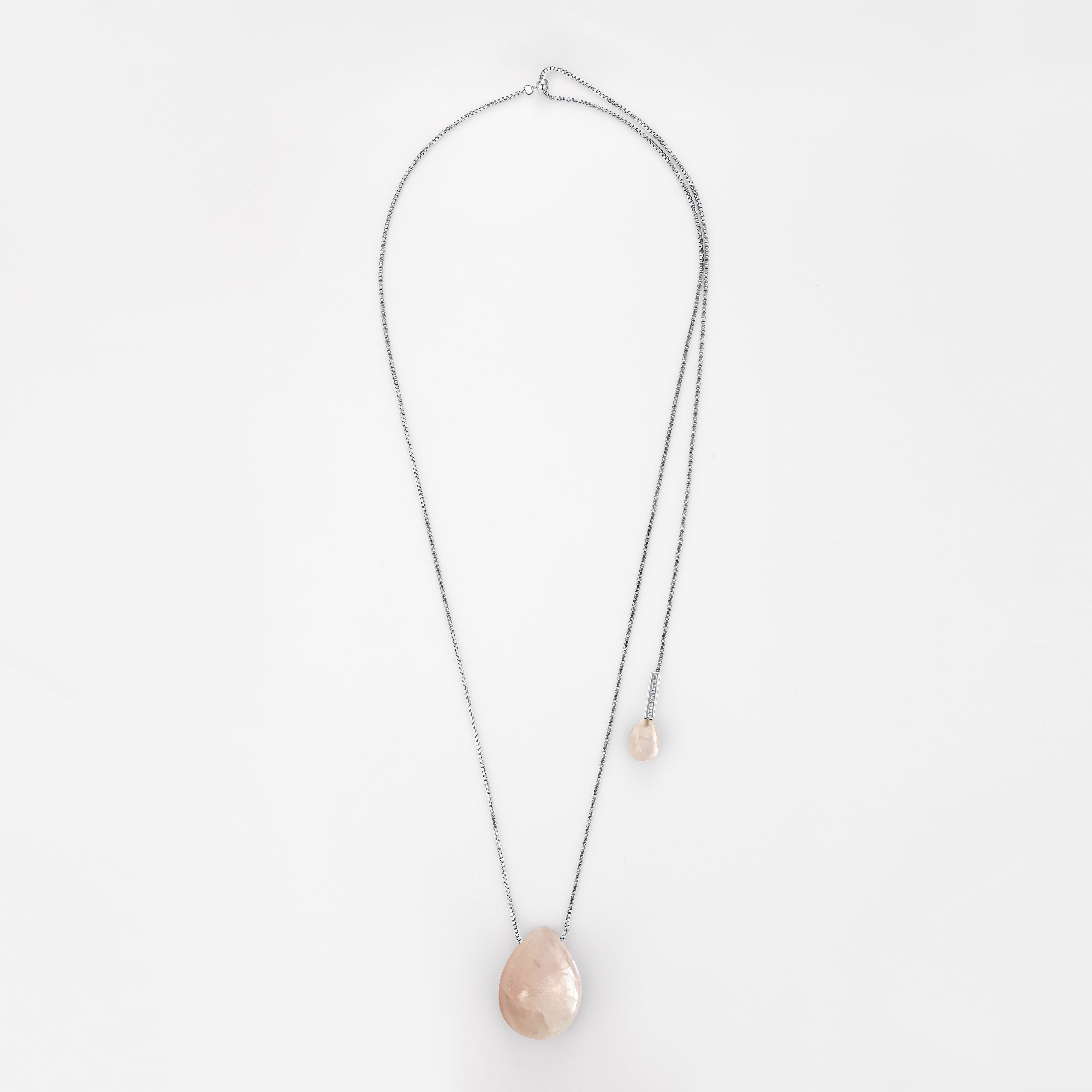 Lumi Necklace Rose Quartz Silver