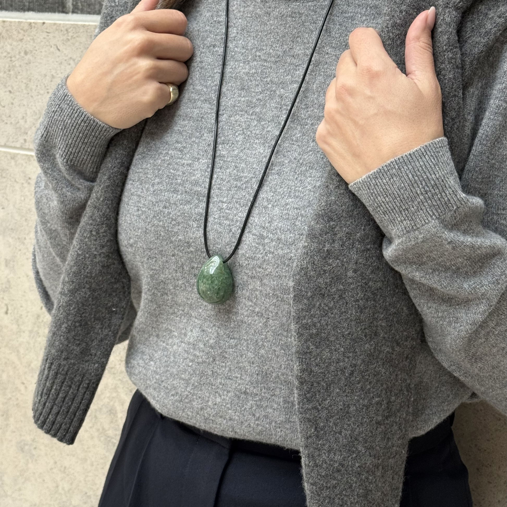 Lumi Pendant Necklace Moss Agate Stellar Whispers