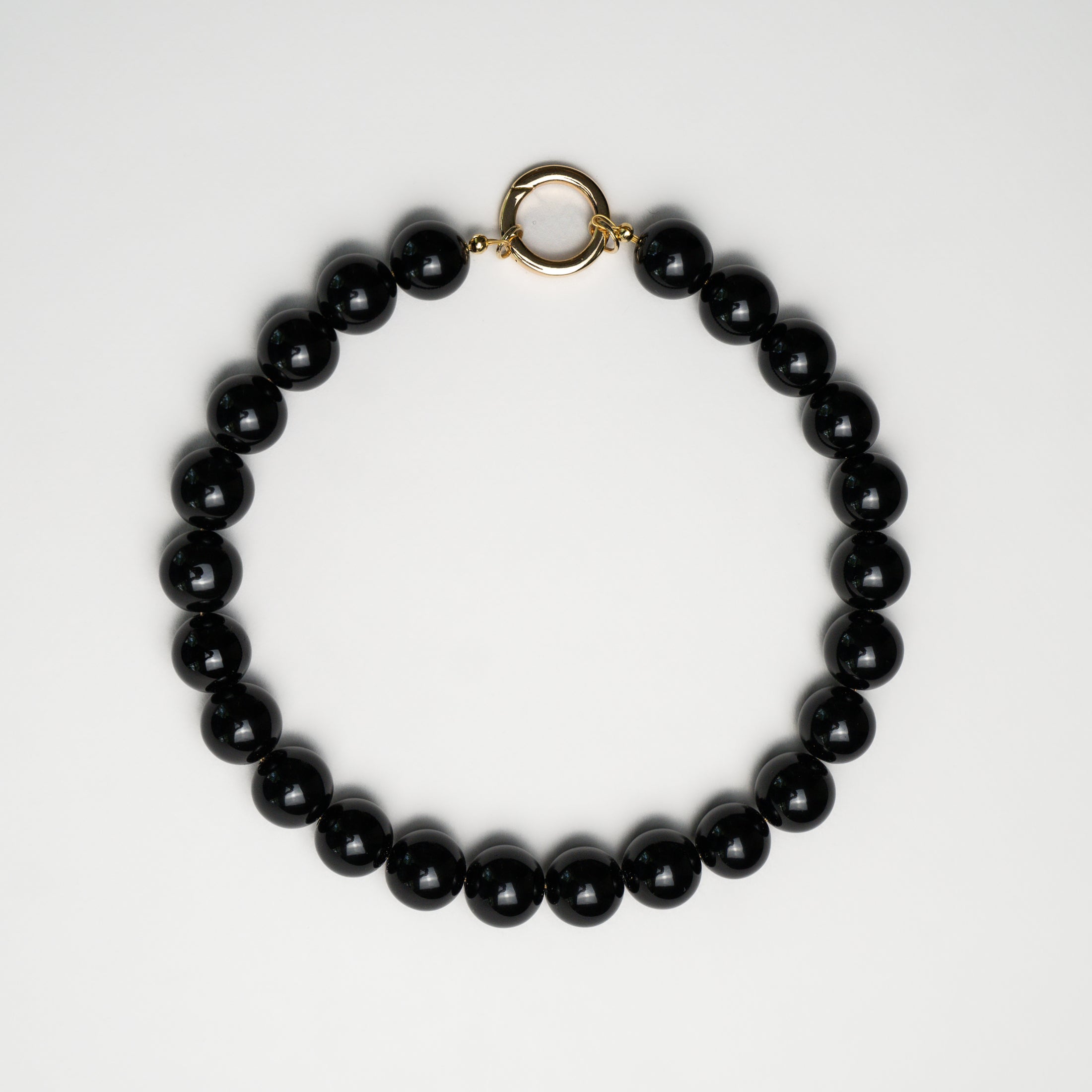 Stellar Rose Onyx Beaded Necklace Long 72078 main image 0
