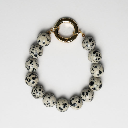Grace Dalmatian Jasper Bracelet Stellar Whispers