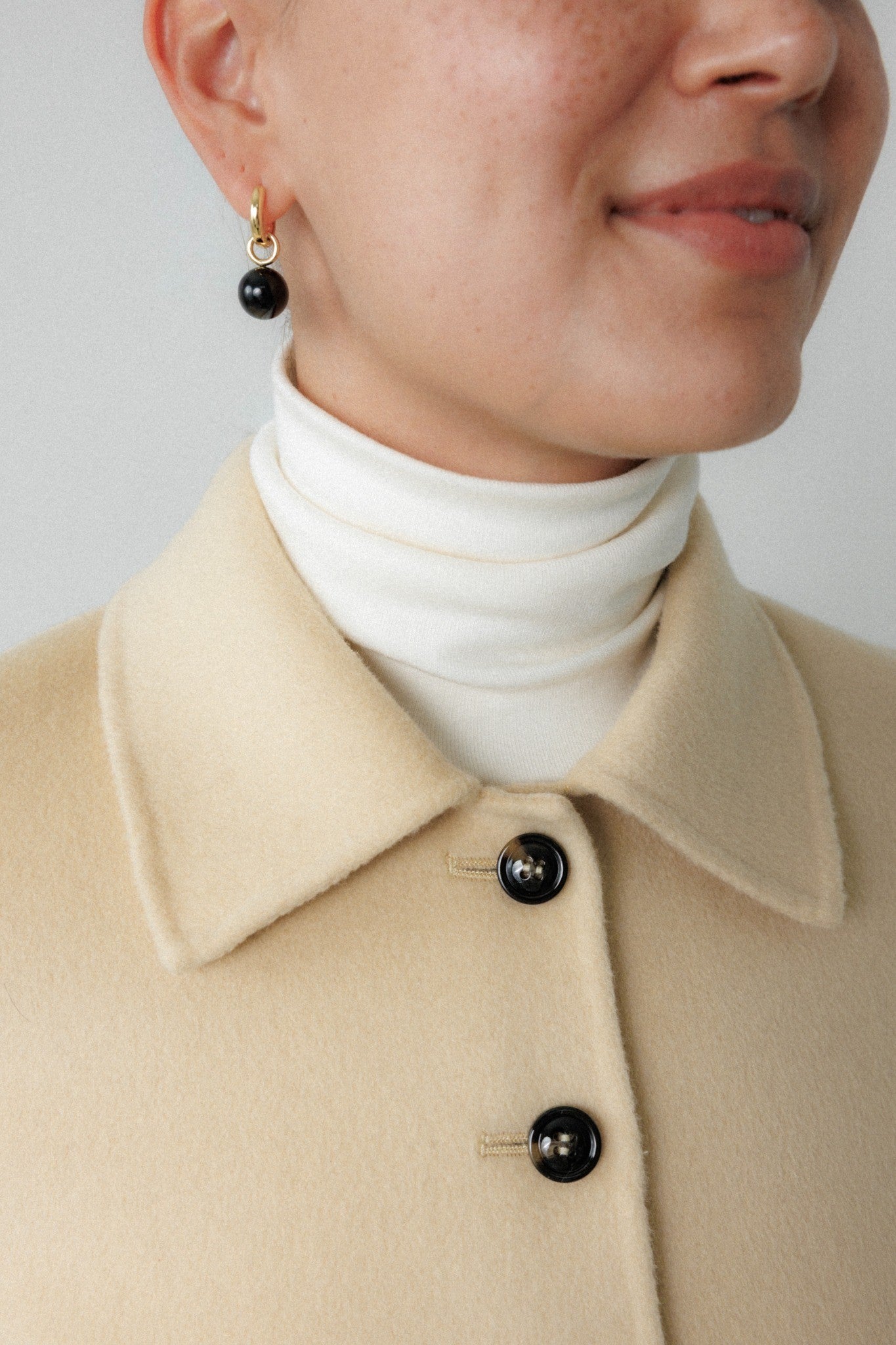 Grace Earrings Black Onyx Gold Stellar Whispers