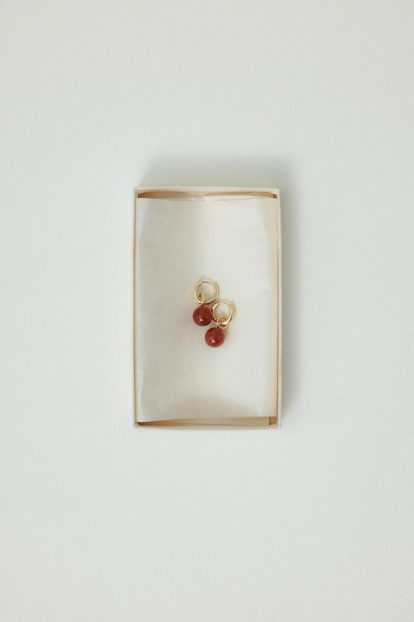 Grace Earrings Carnelian Gold Stellar Whispers