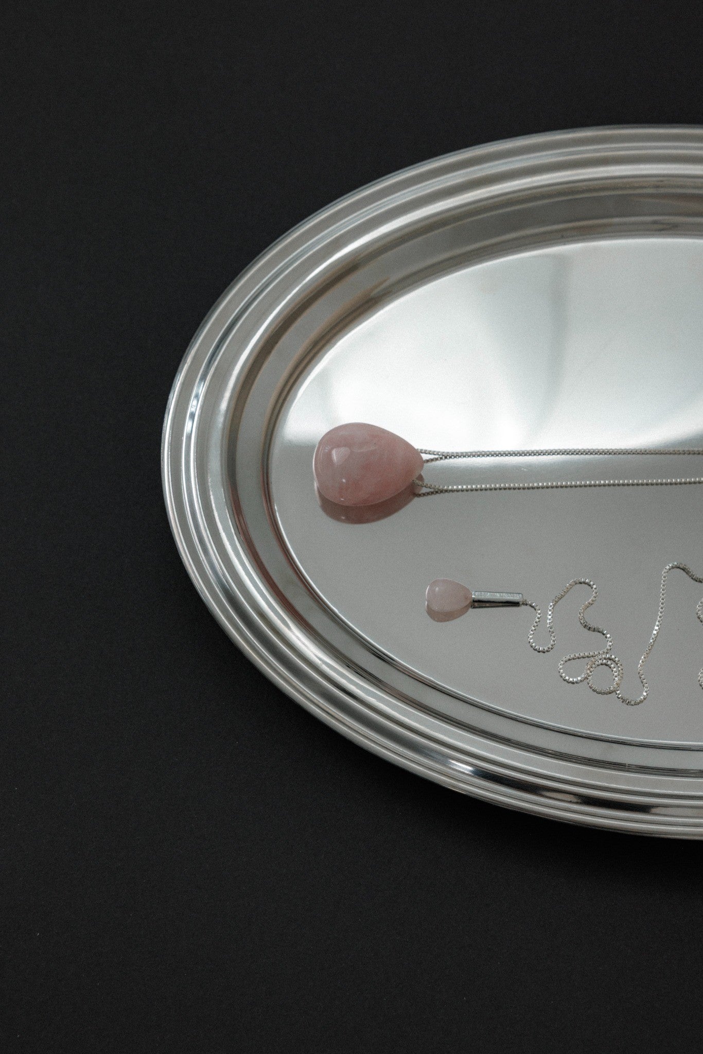 Lumi Pendant Necklace Rose Quartz Silver Stellar Whispers