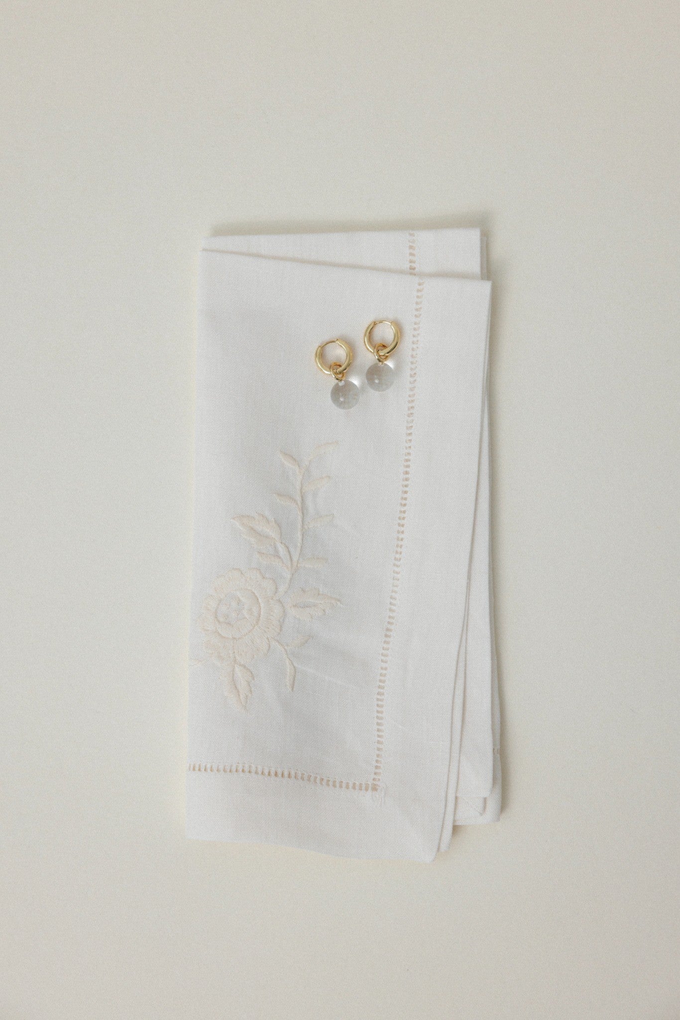 Grace Earrings Clear Quartz Gold Stellar Whispers